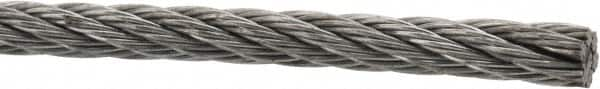 Value Collection - 1/4" Diam, Aircraft Cable - 6,100 Lb Breaking Strength, 7 x 7 Strand Core - Strong Tooling