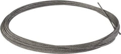 Value Collection - 1/4" Diam, Aircraft Cable - 6,100 Lb Breaking Strength, 7 x 7 Strand Core - Strong Tooling