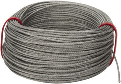 Value Collection - 1/16" Diam, Aircraft Cable - 480 Lb Breaking Strength, 7 x 7 Strand Core - Strong Tooling