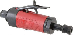 Chicago Pneumatic - 1/4" Collet, Straight Handle, Straight Air Die Grinder - 25,000 RPM, Rear Exhaust, 197 CFM, 0.4 hp, 6.21 bar, 1/4 NPT - Strong Tooling