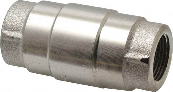 Strataflo - 3/4" Nickel Plated Brass Check Valve - Inline, FNPT x FNPT, 400 WOG - Strong Tooling