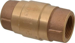 Strataflo - 1" Brass Check Valve - Inline, FNPT x FNPT, 200 WOG - Strong Tooling