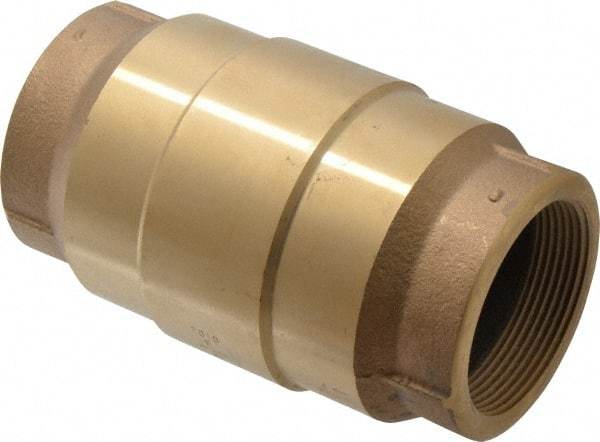 Strataflo - 2" Brass Check Valve - Inline, FNPT x FNPT, 200 WOG - Strong Tooling