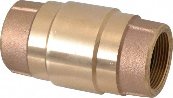 Strataflo - 1-1/2" Brass Check Valve - Inline, FNPT x FNPT, 200 WOG - Strong Tooling