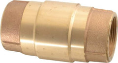 Strataflo - 1-1/2" Brass Check Valve - Inline, FNPT x FNPT, 200 WOG - Strong Tooling