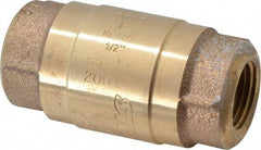 Strataflo - 1/2" Brass Check Valve - Inline, FNPT x FNPT, 400 WOG - Strong Tooling