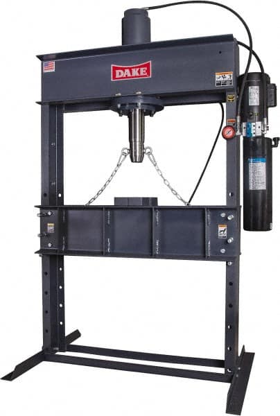 Dake - 50 Ton Hydraulic Shop Press - 16 Inch Stroke, 2 HP, Single Phase - Strong Tooling