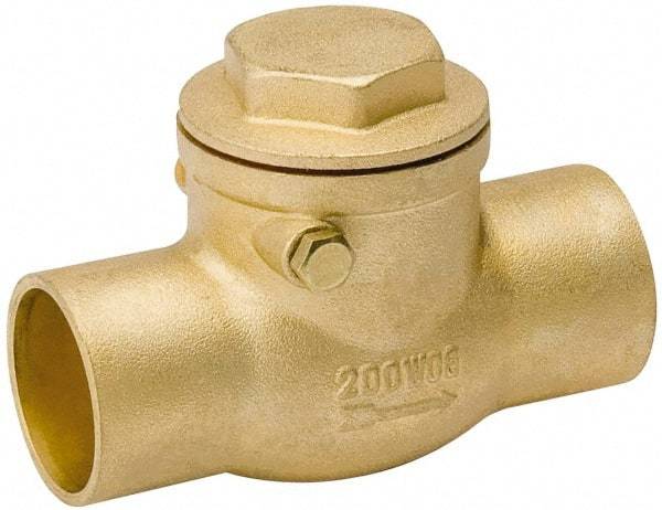 Value Collection - 3/4" Brass Check Valve - Check Swing, C x C, 200 WOG - Strong Tooling