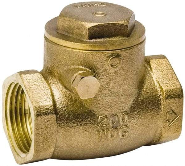 Value Collection - 1-1/2" Brass Check Valve - Check Swing, IPS, 200 WOG - Strong Tooling