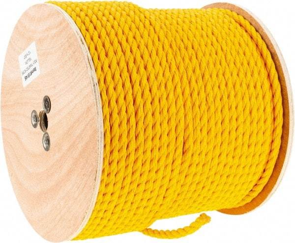 Value Collection - 600' Max Length Polypropylene Twisted Rope - 1/2" Diam, 472 Lb Capacity - Strong Tooling