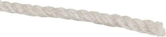 Value Collection - 1,200' Max Length Polyester Twisted Rope - 1/4" Diam, 165 Lb Capacity - Strong Tooling