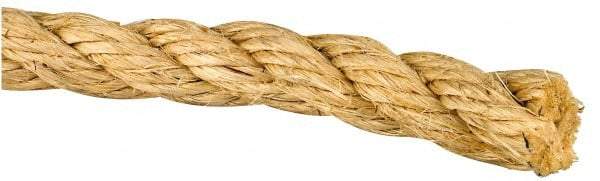 Value Collection - 500' Max Length Sisal Twisted Rope - 1/2" Diam, 213 Lb Capacity - Strong Tooling