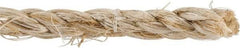 Value Collection - 2,400' Max Length Sisal Twisted Rope - 1/4" Diam, 48 Lb Capacity - Strong Tooling