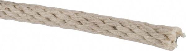 Made in USA - 1,000' Max Length Cotton Solid Braid Rope - 1/4" Diam, 124 Lb Capacity - Strong Tooling