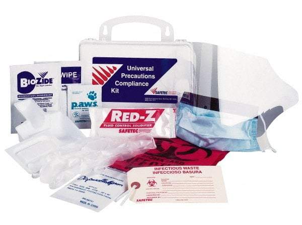 Medique - 13 Piece, Body Fluid Clean-Up First Aid Kit - 6-1/4" Wide x 3" Deep x 6" High, Cardboard - Strong Tooling