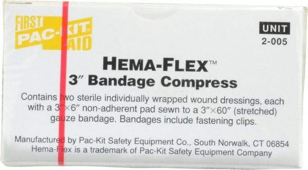 Medique - 3" Long x 3" Wide, General Purpose Compress - Yellow, Compress Bandage - Strong Tooling