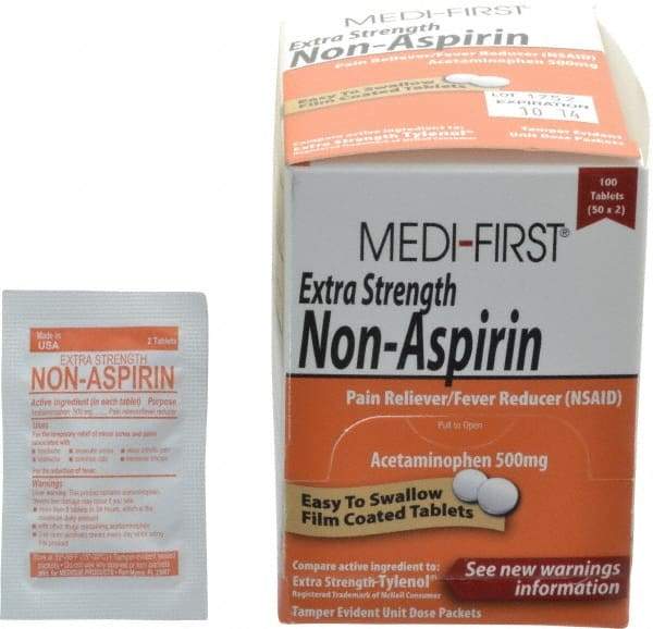 Medique - Medi-First Extra-Strength Non-Aspirin Tablets - Headache & Pain Relief - Strong Tooling