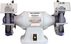 Palmgren - 10" Wheel Diam x 1" Wheel Width, 1-1/2 hp Grinder - 1" Arbor Hole Diam, 1 Phase, 1,725 Max RPM, 115/230 Volts - Strong Tooling