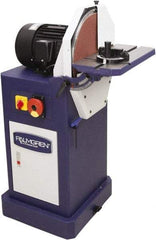 Palmgren - 16" Diam, 1,750 RPM, Single Phase Disc Sanding Machines - 18-9/16" Long Table x 8-1/2" Table Width, 27-27/32" Overall Length x 44-7/16" Overall Height - Strong Tooling