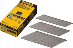 DeWALT - 15 Gauge 2-1/2" Long Finishing Nails for Power Nailers - Steel, Bright Finish, Smooth Shank, Angled Stick Collation, Round Head, Chisel Point - Strong Tooling