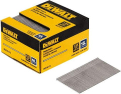 DeWALT - 16 Gauge 1-3/4" Long Finishing Nails for Power Nailers - Steel, Bright Finish, Smooth Shank, Angled Stick Collation, Round Head, Chisel Point - Strong Tooling