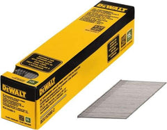 DeWALT - 15 Gauge 2-1/2" Long Finishing Nails for Power Nailers - Steel, Galvanized Finish, Smooth Shank, Angled Stick Collation, Round Head, Chisel Point - Strong Tooling