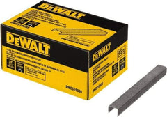 DeWALT - 3/8" Long x 0.0438" Wide, 19 Gauge Crowned Construction Staple - Steel, Galvanized Finish - Strong Tooling