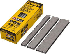 DeWALT - 1/2" Long x 0.05" Wide, 18 Gauge Crowned Construction Staple - Steel, Galvanized Finish, Chisel Point - Strong Tooling