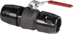 Transair - 7/8" ID, 25mm OD, Lockable Ball Valve - Brass, 232 psi Working Pressure - Strong Tooling