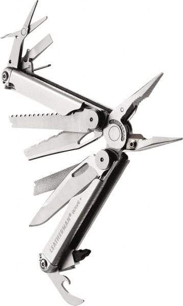 Leatherman - 1 Piece, Multi-Tool Set with 18 Functions - Silver, 6" OAL, 4" Closed Length - Strong Tooling