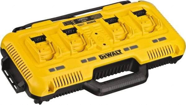 DeWALT - 20 Volt, 4 Battery Lithium-Ion Power Tool Charger - 1 hr & 30 min to Charge, AC Wall Outlet Power Source - Strong Tooling