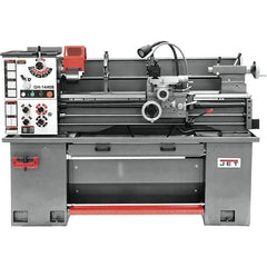 Jet - 14" Swing, 36-7/8" Between Centers, 230 Volt, Single Phase Bench Lathe - 2 hp, 70 to 1,900 RPM Spindle Speed, 2" Spindle Bore Diam, 76-13/32" OAL x 29-29/32" OAH x 59-13/16" Overall Depth - Strong Tooling