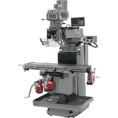 Jet - 54" Table Width x 12" Table Length, Variable Speed Pulley Control, 3 Phase Knee Milling Machine - NST40 Spindle Taper, 5 hp - Strong Tooling