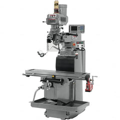 Jet - 54" Table Width x 12" Table Length, Variable Speed Pulley Control, 3 Phase Knee Milling Machine - R8 Spindle Taper, 5 hp - Strong Tooling