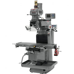 Jet - 54" Table Width x 12" Table Length, Variable Speed Pulley Control, 3 Phase Knee Milling Machine - NST40 Spindle Taper, 5 hp - Strong Tooling