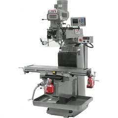 Jet - 54" Table Width x 12" Table Length, Variable Speed Pulley Control, 3 Phase Knee Milling Machine - NST40 Spindle Taper, 5 hp - Strong Tooling