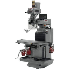 Jet - 54" Table Width x 12" Table Length, Variable Speed Pulley Control, 3 Phase Knee Milling Machine - R8 Spindle Taper, 5 hp - Strong Tooling