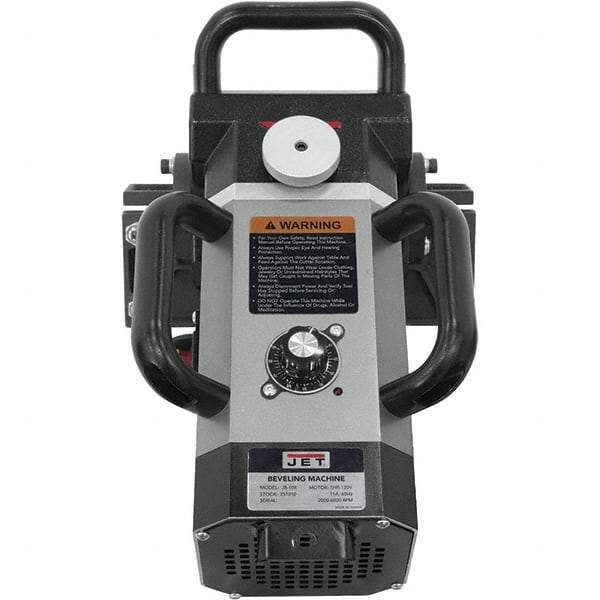 Jet - 15 to 45° Bevel Angle, 3/8" Bevel Capacity, 2,000 to 5,000 RPM, Electric Beveler - 115 Volts - Strong Tooling