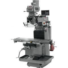 Jet - 54" Table Width x 12" Table Length, Electronic Variable Speed Control, 3 Phase Knee Milling Machine - NST40 Spindle Taper, 5 hp - Strong Tooling