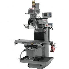 Jet - 54" Table Width x 12" Table Length, Electronic Variable Speed Control, 3 Phase Knee Milling Machine - NST40 Spindle Taper, 5 hp - Strong Tooling