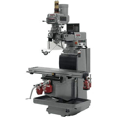 Jet - 54" Table Width x 12" Table Length, Electronic Variable Speed Control, 3 Phase Knee Milling Machine - R8 Spindle Taper, 5 hp - Strong Tooling