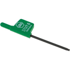 Wiha - T6 Torx Key - Flag-Style, 35mm Length Under Head, 2.6" OAL - Strong Tooling