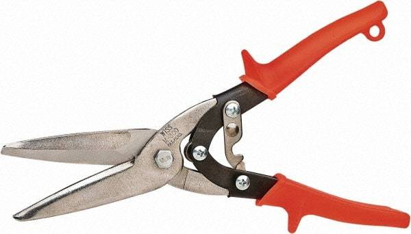 Wiss - 3" Length of Cut, Straight Pattern Multi-Purpose Snip - 10-1/2" OAL, Non-Slip Rubber Handle - Strong Tooling