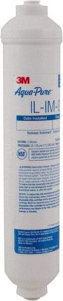 3M Aqua-Pure - 2-1/8" OD, 5µ, Polypropylene Inline Cartridge Filter - 10-5/16" Long, Reduces Sediments, Tastes, Odors & Chlorine - Strong Tooling