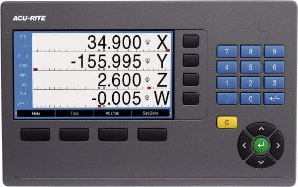 Acu-Rite - 2 Axis, 12" X-Axis Travel, 120" Y-Axis Travel, Lathe DRO System - 5µm Resolution, 5µm Accuracy, LCD Color Display - Strong Tooling