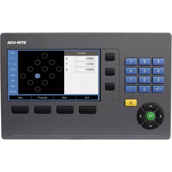 Acu-Rite - 3 Axis, 35" X-Axis Travel, 13" Y-Axis Travel, 16" Z-Axis Travel, Milling DRO System - 5µm Resolution, 5µm Accuracy, LCD Color Display - Strong Tooling