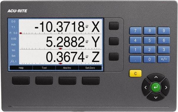 Acu-Rite - 2 Axis, 6" X-Axis Travel, 20" Y-Axis Travel, Lathe DRO System - 5µm Resolution, 5µm Accuracy, LCD Color Display - Strong Tooling