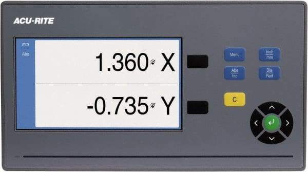 Acu-Rite - 2 Axis, 12" X-Axis Travel, 40" Y-Axis Travel, Lathe DRO System - 5µm Resolution, 5µm Accuracy, LCD Color Display - Strong Tooling