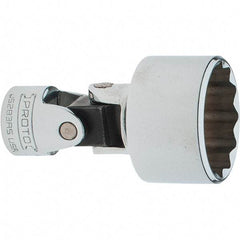 Proto - 1", 3/8" Drive, Intermediate Hand Socket - 12 Points, 2-1/4" OAL, Steel, Full Polish Finish - Strong Tooling