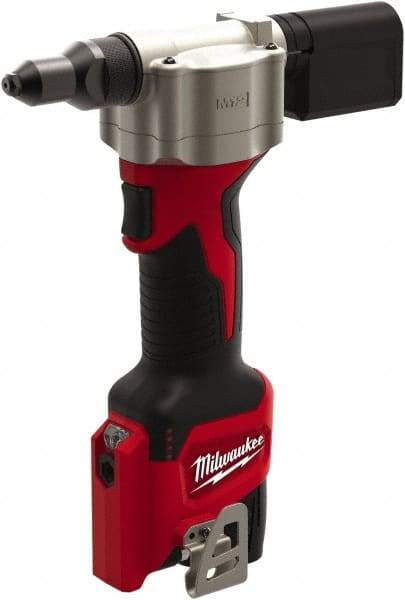 Milwaukee Tool - All up to 3/16" Closed End Rivet Capacity , 2,000 Lb Pull Force Cordless Electric Riveter - 0.8" Stroke Length, 12 Volt, Mandrel Collection, Bare Tool Battery Included - Strong Tooling